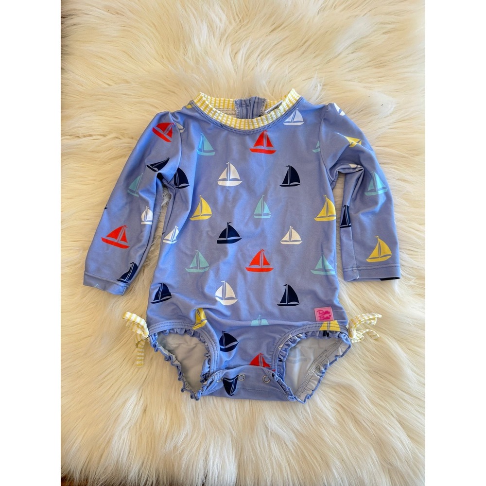 Ruffle Butts 12-18m sailboat swim suit‎ EUC